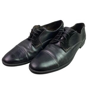 Stacy Adams Shoes Mens 10M Black Velvet Oxford Leather Lace Up